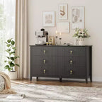 Commode de chambre avec tiroirs cannelés, style moderne