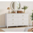 Commode de chambre avec tiroirs cannelés, style moderne