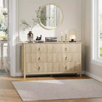 Commode de chambre avec tiroirs cannelés, style moderne