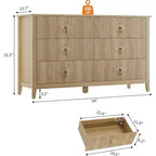 Commode de chambre avec tiroirs cannelés, style moderne