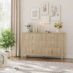 Commode de chambre avec tiroirs cannelés, style moderne