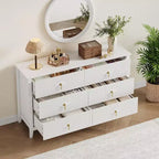 Commode de chambre avec tiroirs cannelés, style moderne