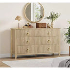 Commode de chambre avec tiroirs cannelés, style moderne