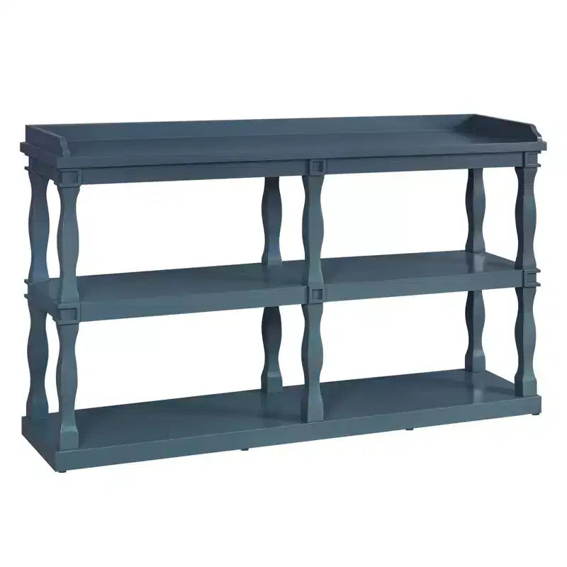 Console avec espaces de rangement ouverts