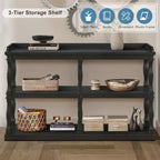 Console avec espaces de rangement ouverts