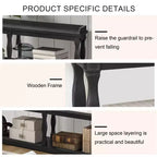 Console avec espaces de rangement ouverts