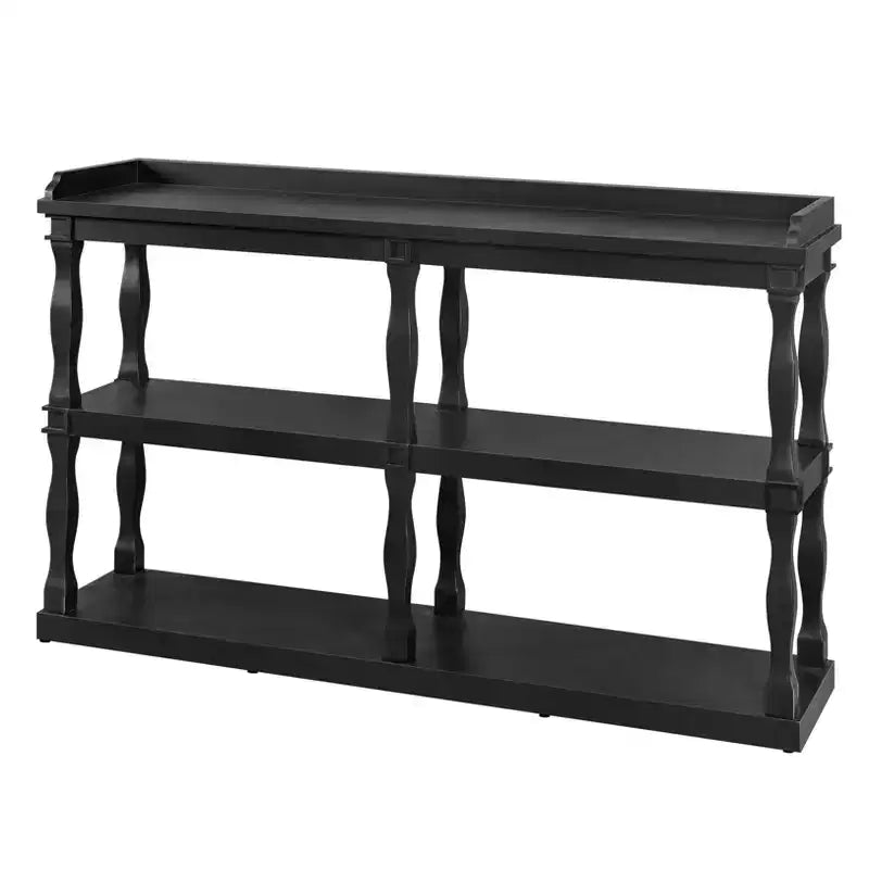Console avec espaces de rangement ouverts