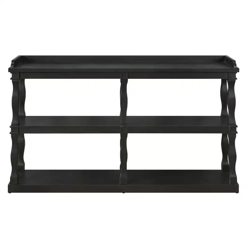 Console avec espaces de rangement ouverts