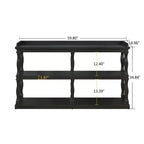 Console avec espaces de rangement ouverts