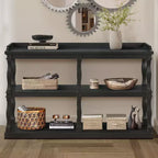 Console avec espaces de rangement ouverts