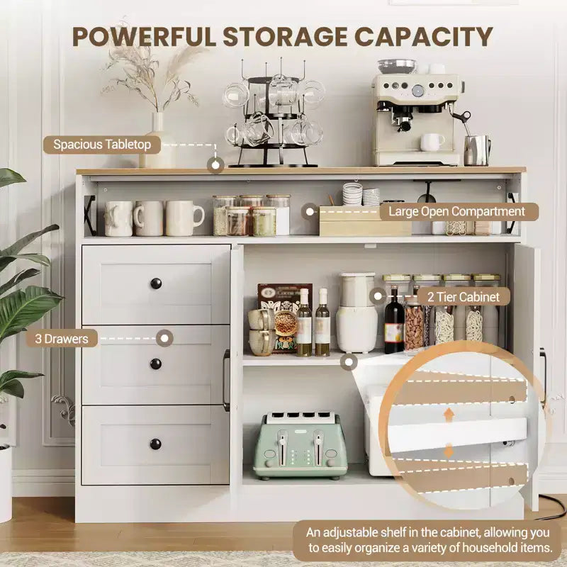 Meuble buffet avec prise électrique