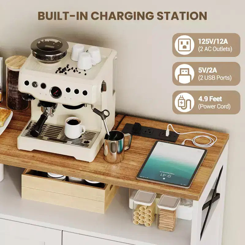 Meuble buffet avec prise électrique