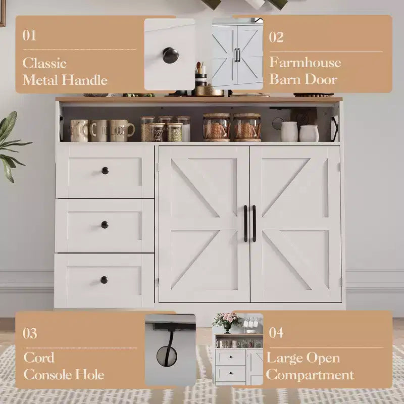 Meuble buffet avec prise électrique