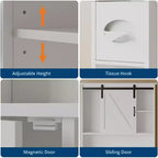 Meuble de rangement autoportant au-dessus des toilettes