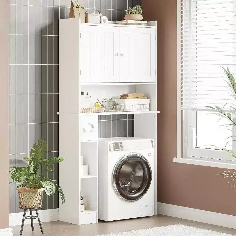 Meuble de rangement autoportant au-dessus des toilettes