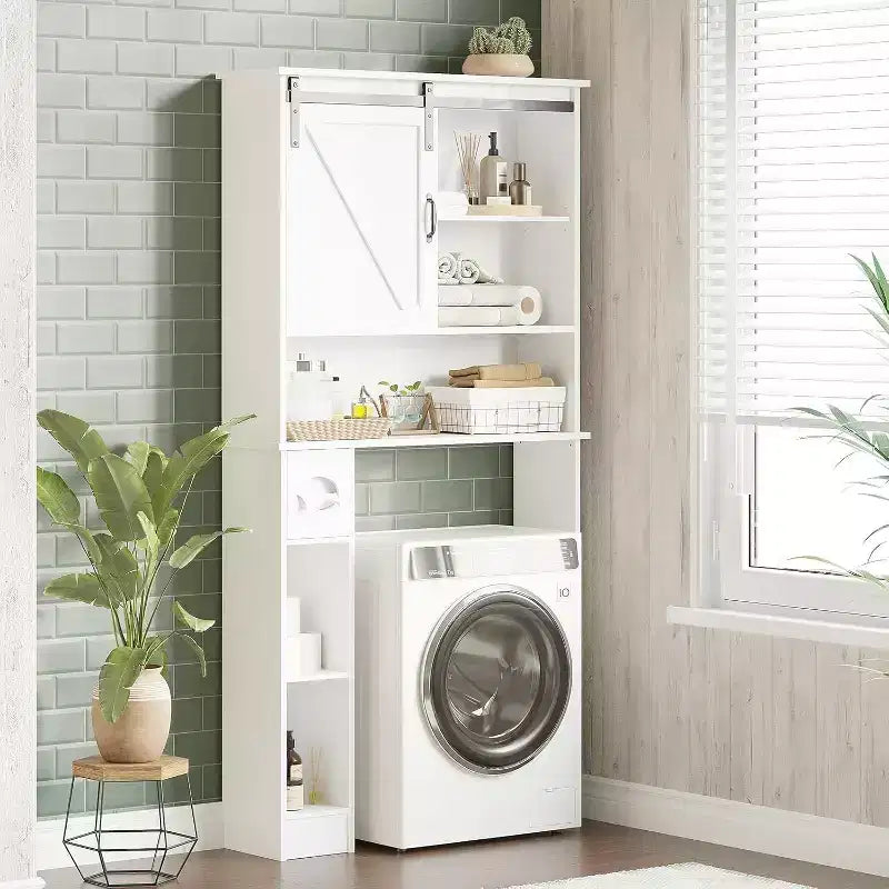 Meuble de rangement autoportant au-dessus des toilettes
