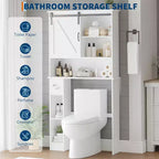 Meuble de rangement autoportant au-dessus des toilettes
