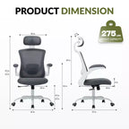 Chaise de bureau ergonomique en maille respirante