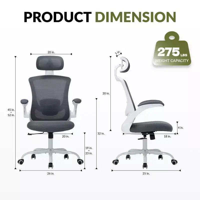 Chaise de bureau ergonomique en maille respirante