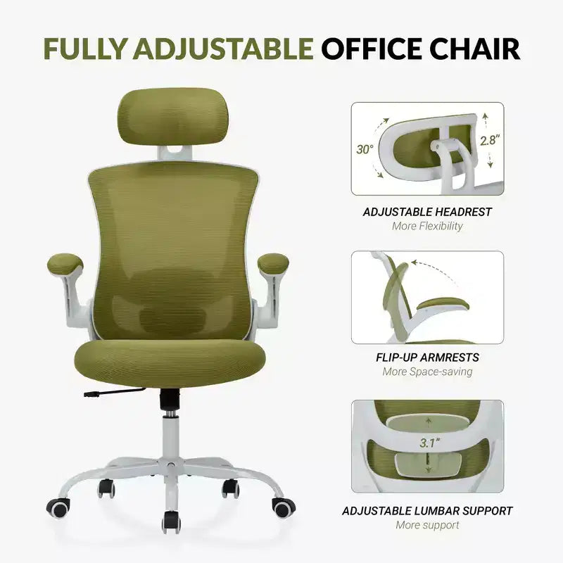Chaise de bureau ergonomique en maille respirante