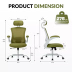 Chaise de bureau ergonomique en maille respirante