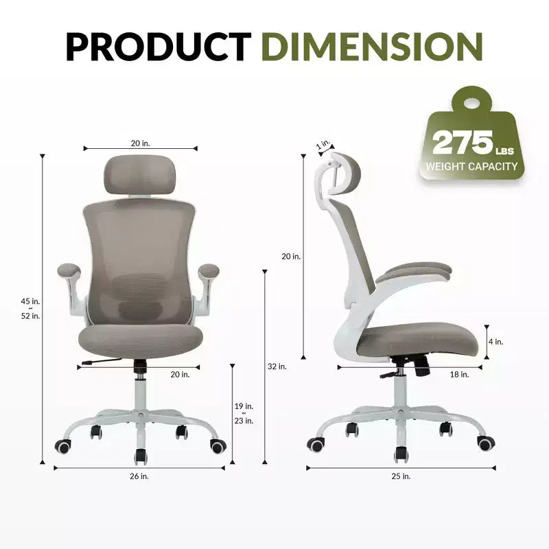 Chaise de bureau ergonomique en maille respirante