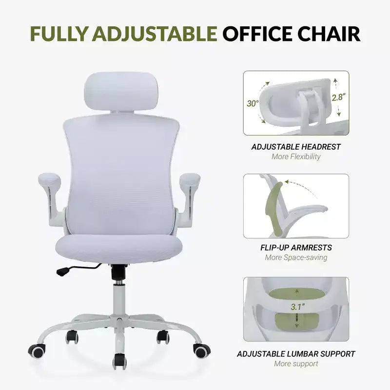 Chaise de bureau ergonomique en maille respirante