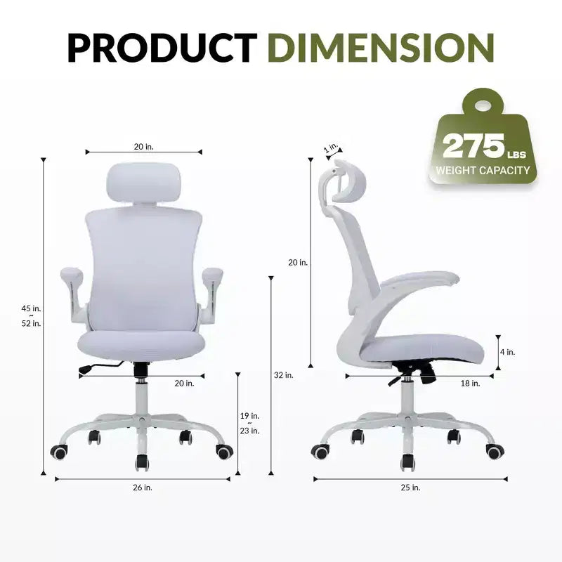 Chaise de bureau ergonomique en maille respirante