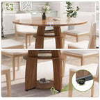 Table à manger ronde en bois moderne