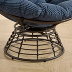 Fauteuil moderne en rotin pivotant à 360°