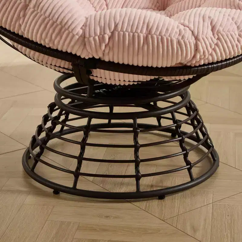 Fauteuil moderne en rotin pivotant à 360°