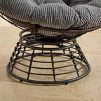 Fauteuil moderne en rotin pivotant à 360°