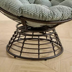 Fauteuil moderne en rotin pivotant à 360°