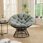 Fauteuil moderne en rotin pivotant à 360°