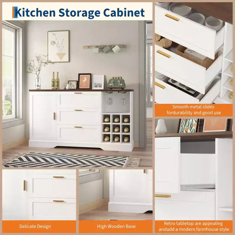 Buffet de style rustique