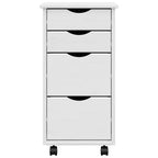 Meuble à roulettes blanc