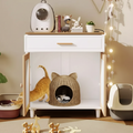 Meuble de rangement moderne avec griffoir pour chat