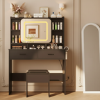Coiffeuse coulissante avec miroir lumineux