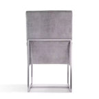 Fauteuil de salle à manger en velours gris
