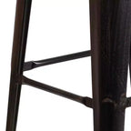 Tabouret de bar en métal avec assise en bois
