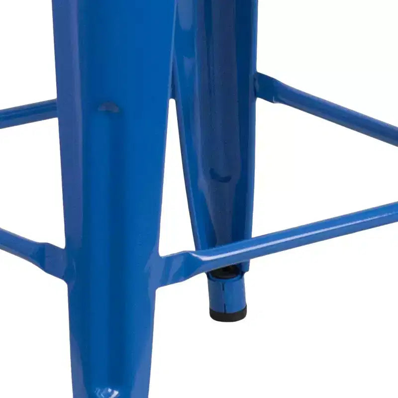 Tabouret de bar en métal avec assise en bois