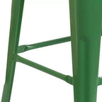 Tabouret de bar en métal avec assise en bois
