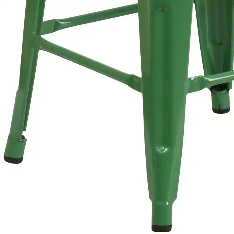 Tabouret de bar en métal avec assise en bois