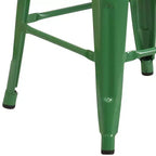 Tabouret de bar en métal avec assise en bois